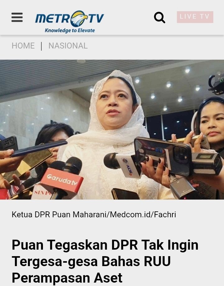 Sudah terjawab ya...
Partai yg paling korup pasti ogah mengesahkan