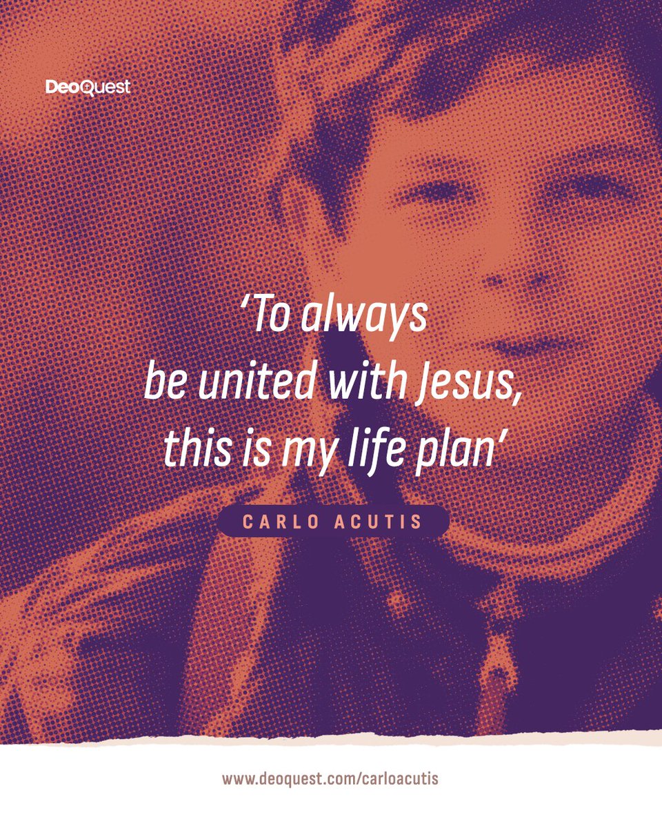 This is how Carlo Acutis tried to live. Simple, bold, and deeply inspiring. Discover more of Carlo’s witness and how it speaks to your daily life in the book ‘26 Questions to Carlo Acutis’. 📘 Get your copy now: deoquest.com/carloacutis

#BlessedCarloAcutis #MillenialSaint