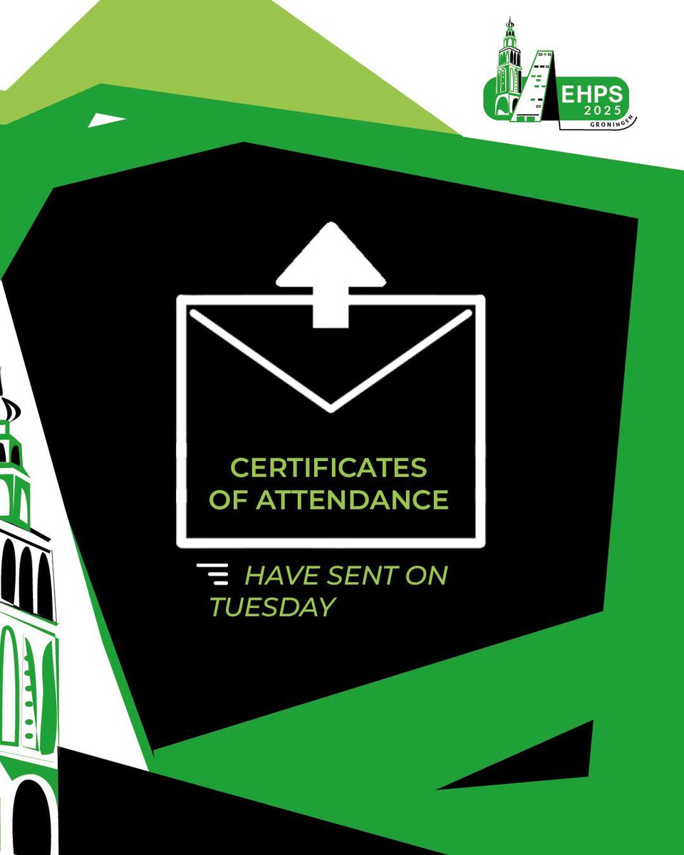 Certificates of attendance for EHPS 2025 have been sent! Check your inbox and don’t forget to download yours.

In case you haven't receive them, please contact <a href="/Easy_conf/">EasyConferences</a>

#EHPS2025