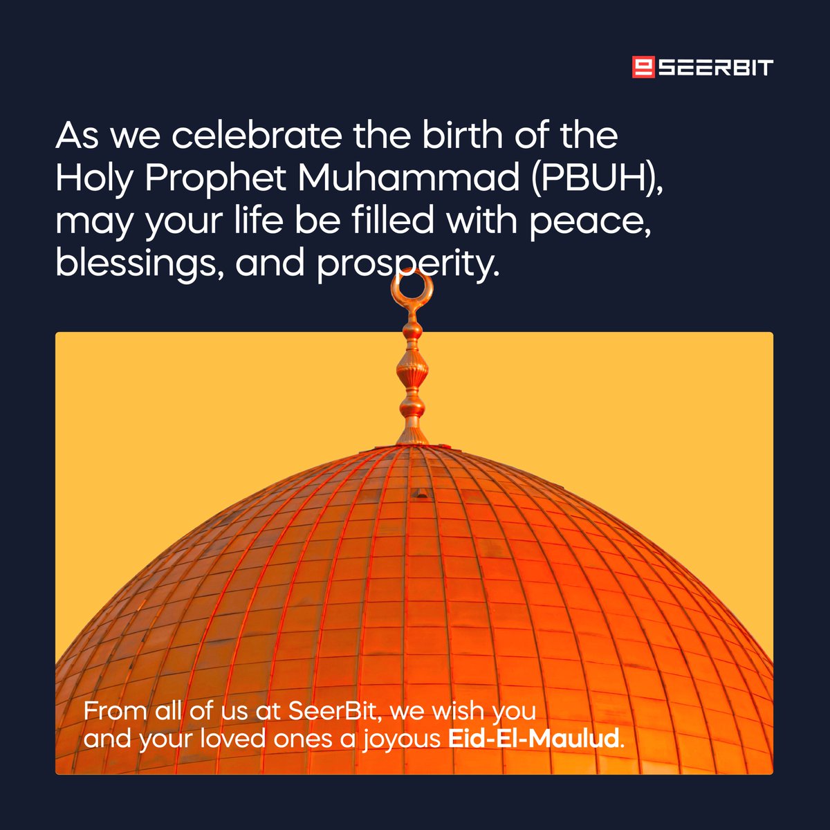 getSeerBit's tweet image. On this blessed occasion of Eid-El-Maulud, may peace, love, and compassion guide our hearts and actions. 🌙💚

#SeerBit #Eid #holiday