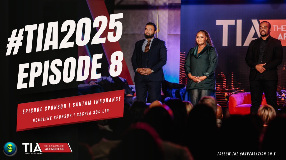 TheInsApp's tweet image. 🏆 The #TIA2025 Grand Finale is here!

Three contestants. One title. R500K on the line.
Who will be crowned The Insurance Apprentice 2025?

Ep sponsor: @SantamInsurance
Season sponsor: @SasriaSOCLtd

#CatchUp #BoardroomFinale #InsuranceWithPurpose