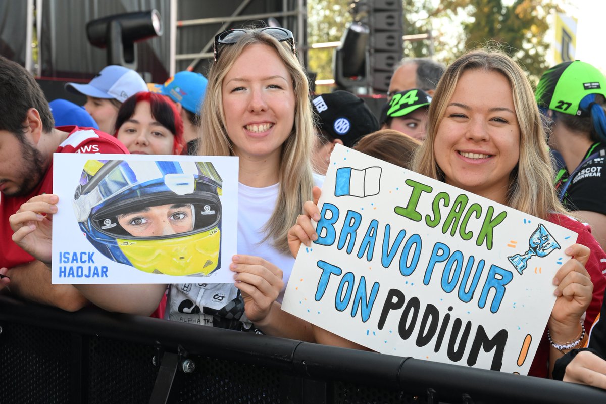 F1's tweet image. Monza 🫶 Isack!

#F1 #ItalianGP