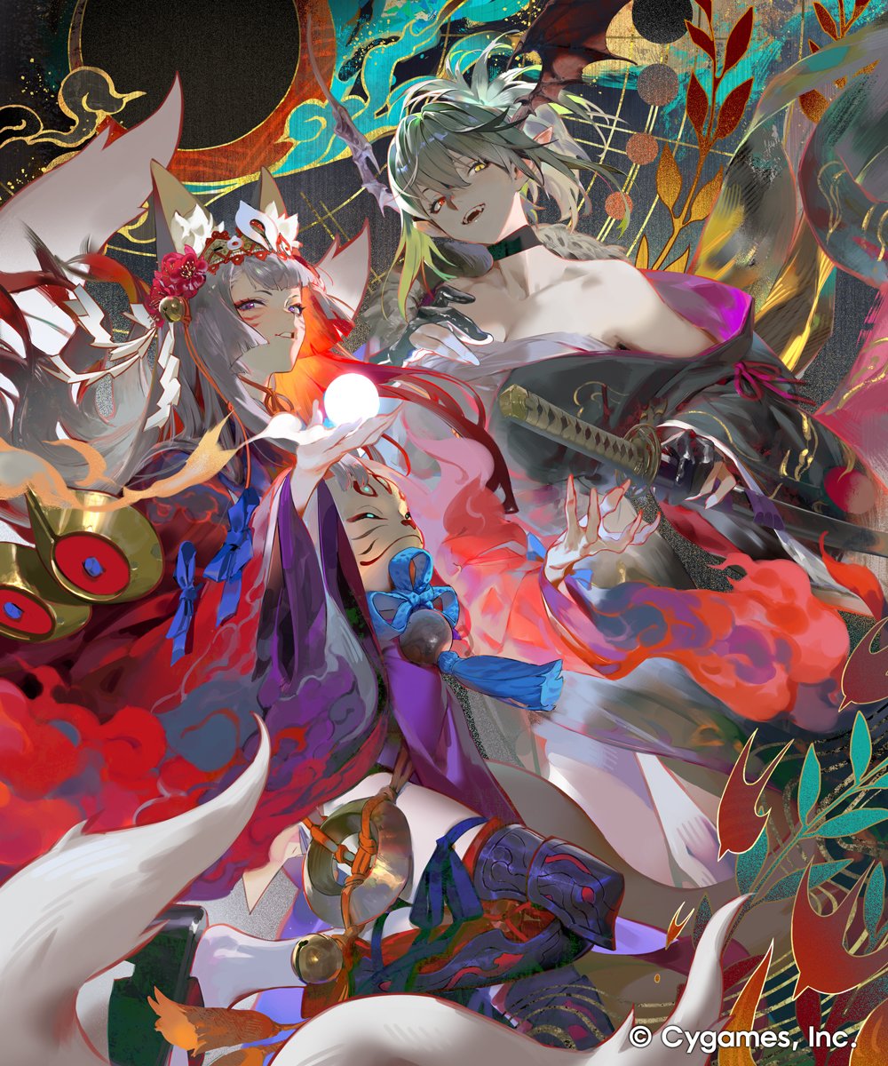 Shadowverse: Worlds Beyond (シャドウバース ワールズビヨンド)
第2弾カードパック「Infinity Evolved / インフィニティ・エボルヴ」で『双輪夜行・ギンセツ＆ユヅキ』を描きました。