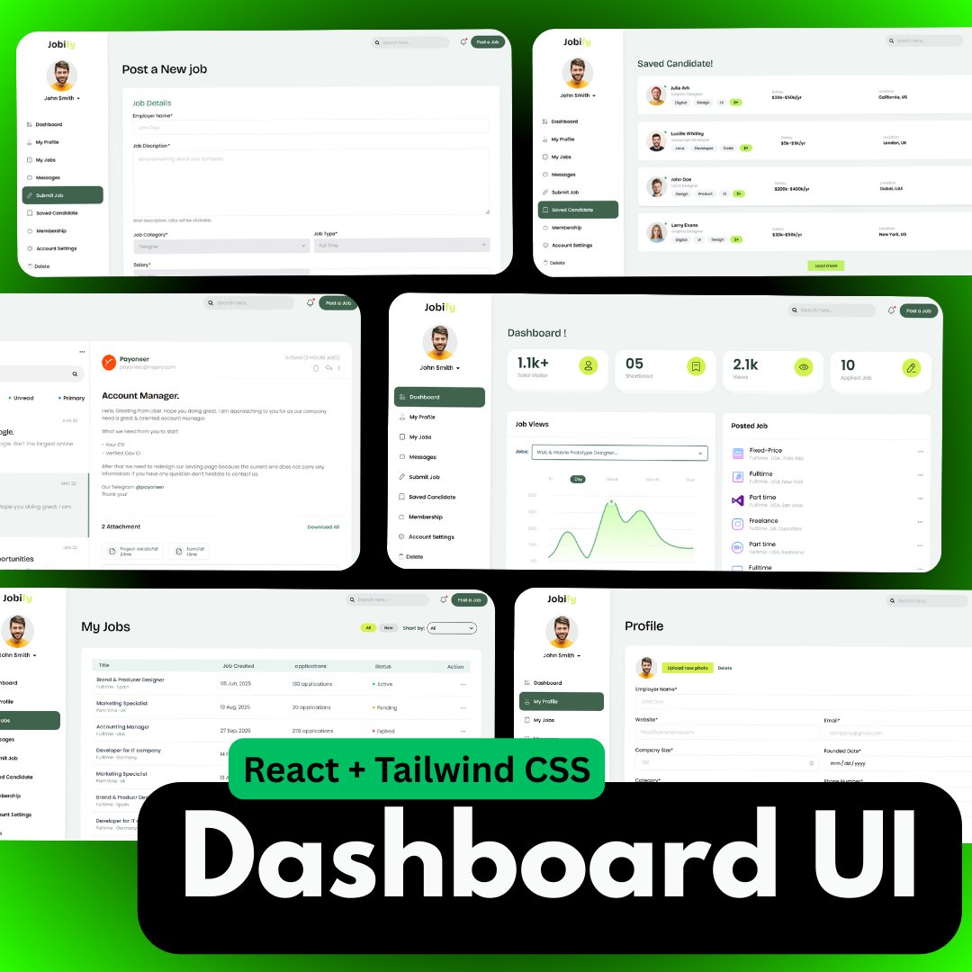 k2infocom's tweet image. React JS Dashboard UI – Fully Responsive Admin Panel with Tailwind CSS
buymeacoffee.com/k2infocom/reac…
#ReactTemplate #DashboardUI #AdminPanel #TailwindCSS #ReactJS #BuyMeACoffee #FrontendDesign #ResponsiveDashboard #ReactBeginnerProject