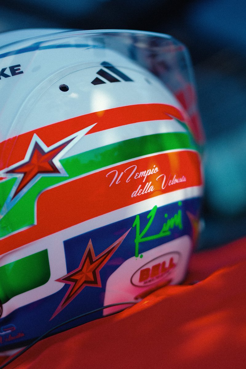 Tempio della Velocità 🇮🇹 Kimi's special design for the Monza weekend is 🤩