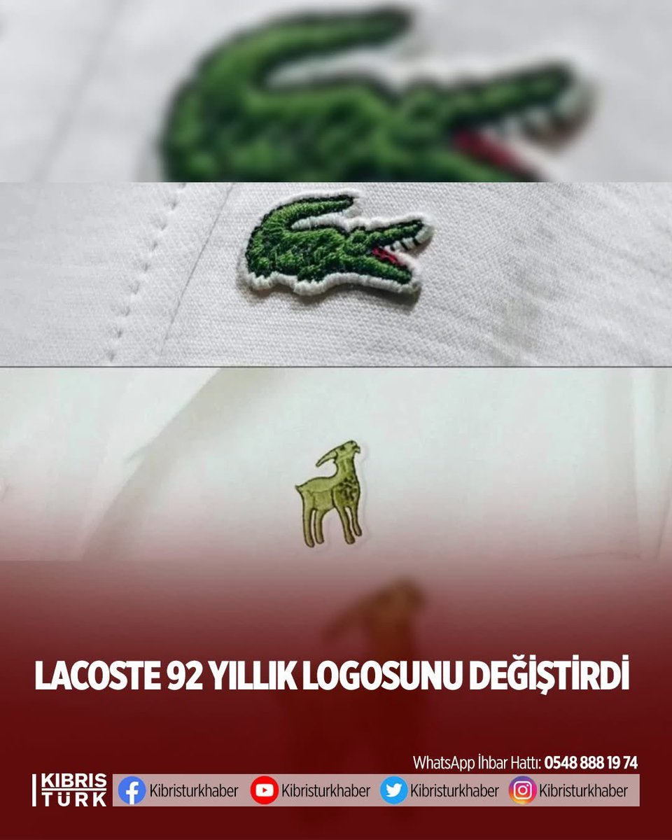 92 yıllık köklü Fransız moda markası Lacoste, timsah logosunu değiştirme kararı aldı. Bu özel değişiklik, markanın uzun süredir iş birliği yaptığı ünlü tenisçi Novak Djokovic için yapıldı. Özel hazırlanan koleksiyonda, timsahın yerini “Tüm zamanların en iyisi” ifadesini