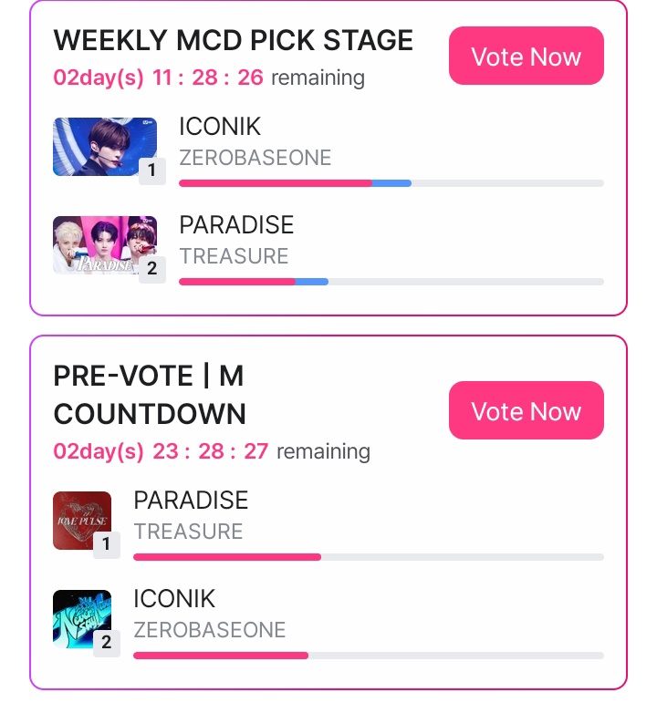 amistades, recuerden votar por el pick stage y la pre votación de mca que acaba de abrir🙏🙏
