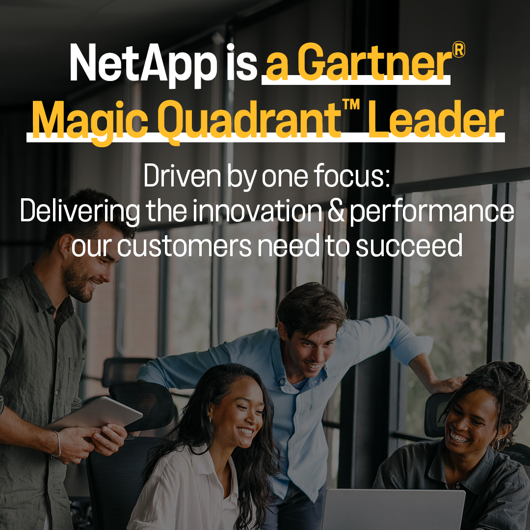 Excellence isn't a single event. It's consistent performance.  

NetApp is named a Leader in the inaugural 2025 Gartner® Magic Quadrant™ for Enterprise Storage Platforms, which we believe builds on our prior 12 years as a Leader in the Primary Storage Market. For us this