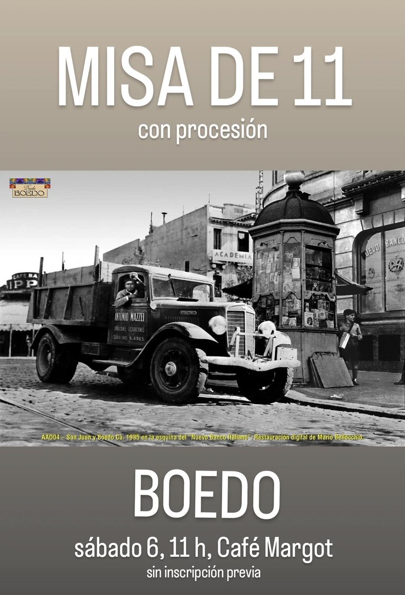 Es mañana. Misa de 11. Boedo.