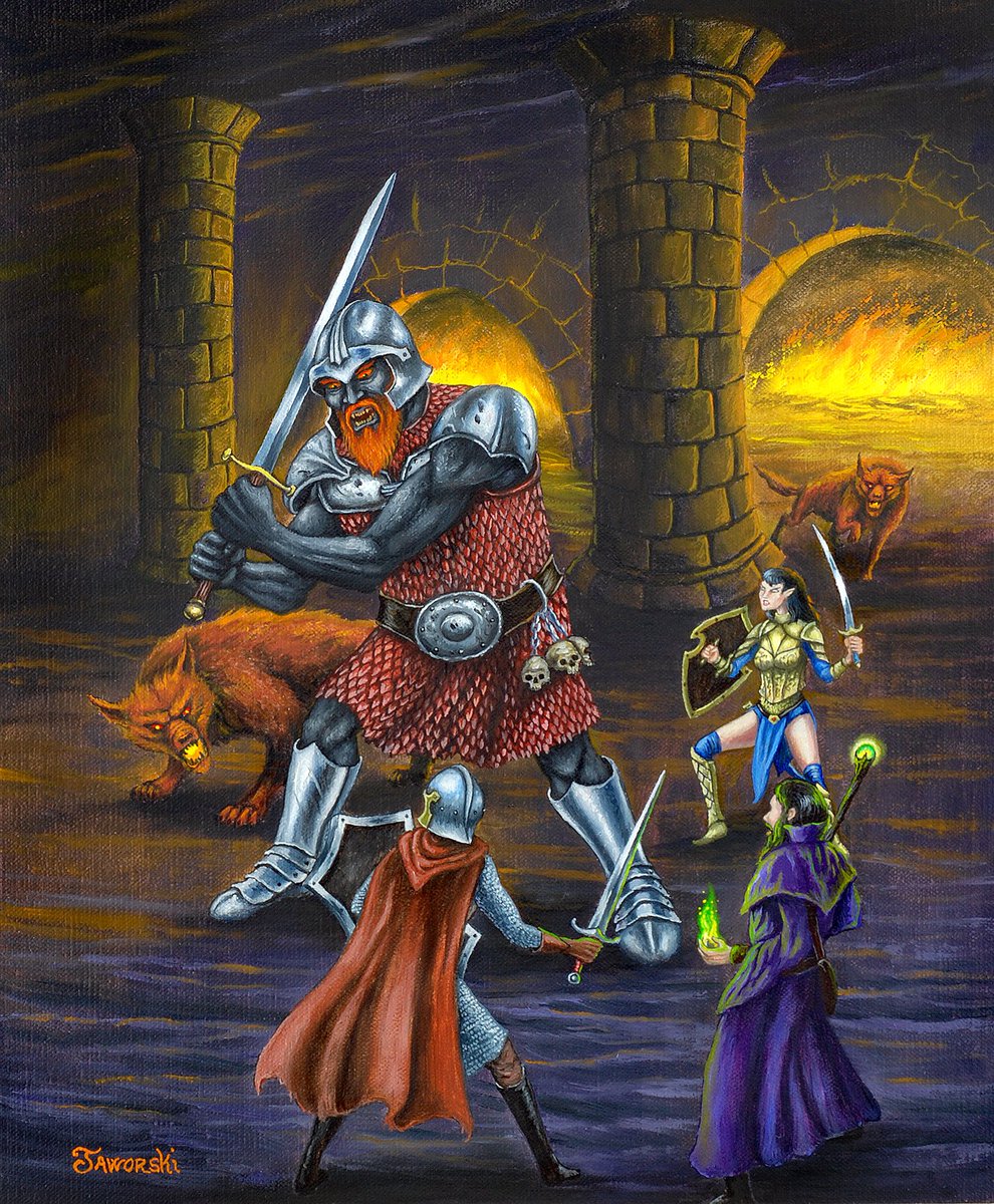 Furor of the Fire Giant (11” x 14” oil)
