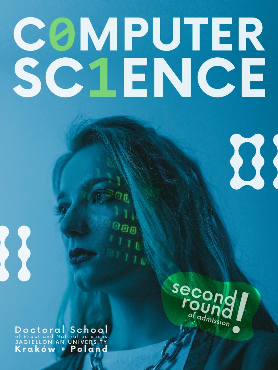 science_PhD_UJ's tweet image. Apply for our #PhDProgram in 💻 Computer Science! Focus on theoretical research, advanced lectures & individual study paths.
⌛Apply by: Sept 9 
Exams: Sept 15–16
👉science.phd.uj.edu.pl/join/
#PhDComputerScience #DoctoralProgram #PhDopportunity #phd #PhDposition #PhDprogram