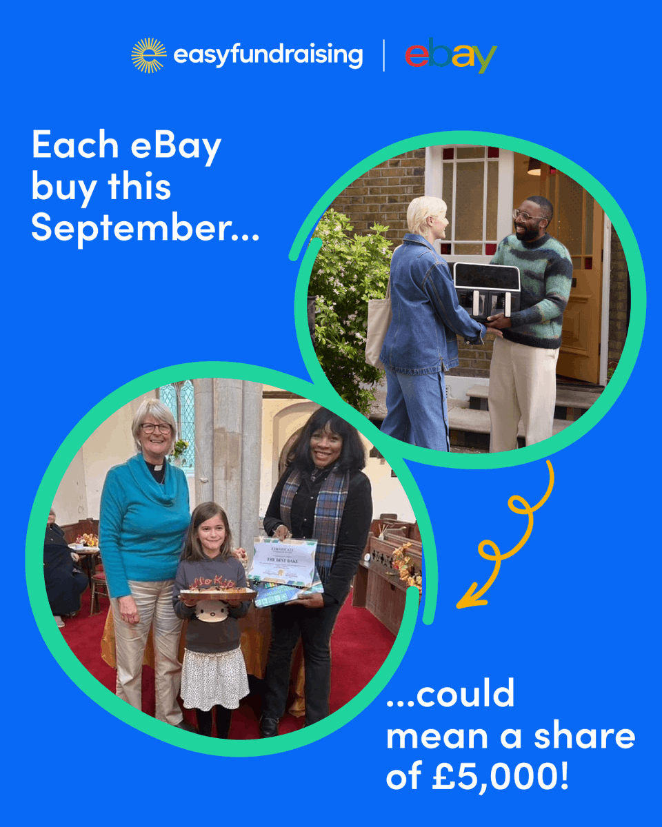 giftaidlite's tweet photo. @eBay's Big Give with @easyuk offers TEN £500 funding pots to community organisations, including churches. Sign up then collect free donations when your church community shops with eBay - which could unlock a bonus £500! https://t.co/UdH7w1DkFd

@DioManchester #Church https://t.co/KfLDsgumAj