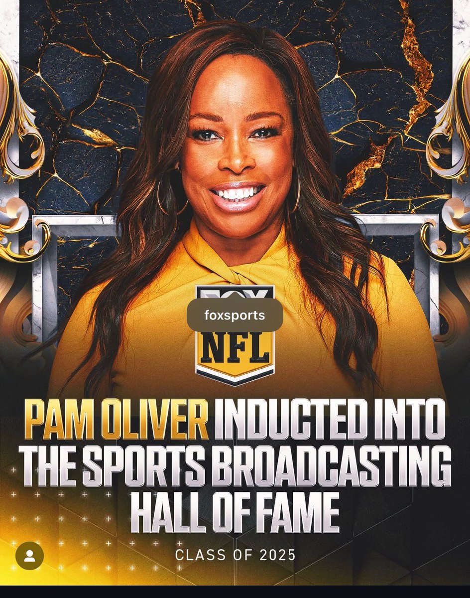 Cookie and I want to congratulate Pam Oliver on being inducted into the Sports Broadcasting Hall of Fame!