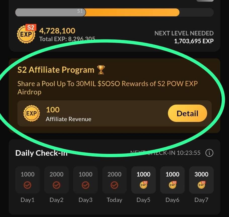 For the first time ever, SosoValue had mentioned the exact allocation for season two.

30m $Soso presently worth almost $20m will be shared and distrubuted as reward of S2 POW EXP Airdrop.

5 months left to mine, jump in now if you haven't here:
sosovalue.com/join/5OX0538Q