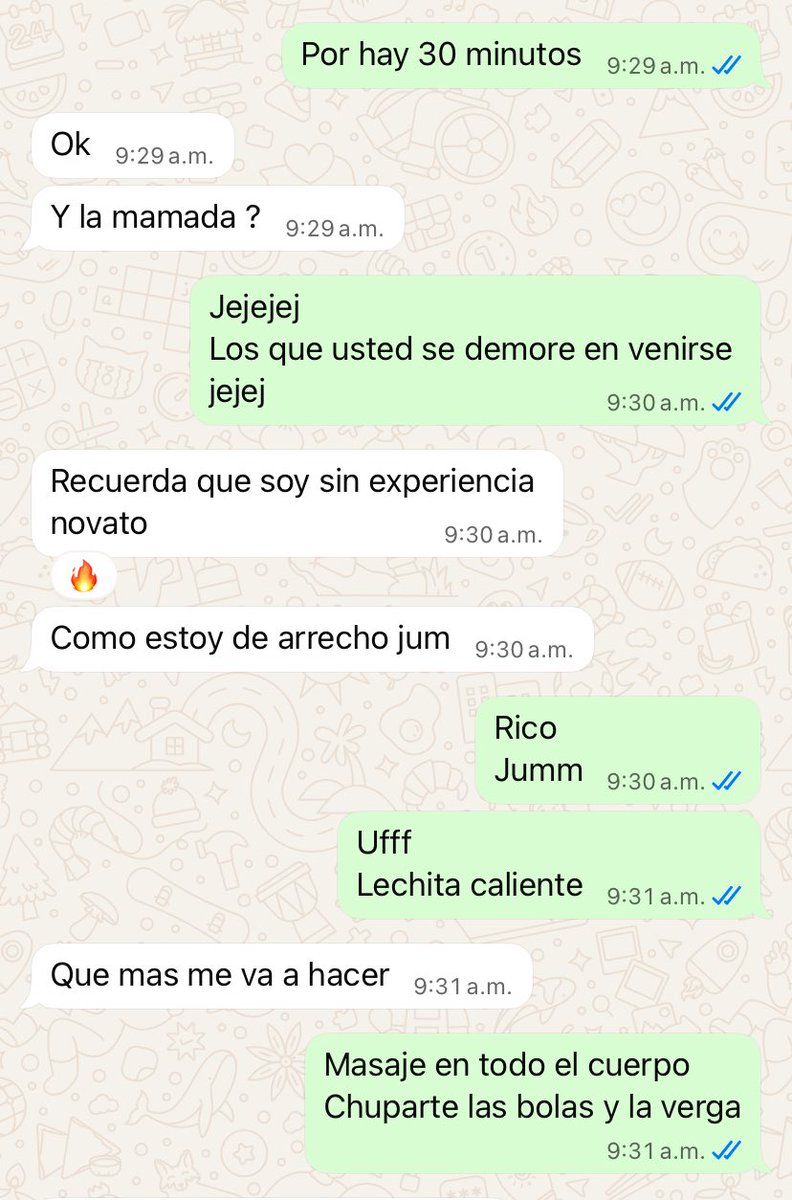 Aquí cuadrando el masaje que voy a hacer ahora 🥵😋