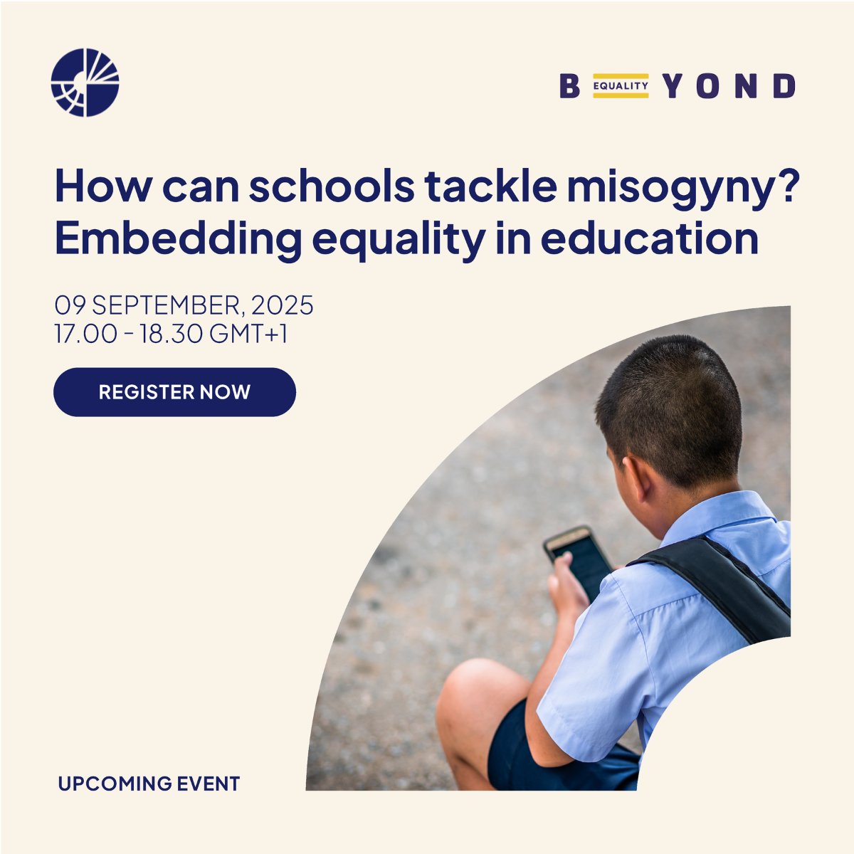 📢Rising misogyny in schools demands urgent action.

<a href="/ODI_Global/">ODI Global | odi-global.bsky.social</a> and <a href="/Beyond_Equality/">Beyond Equality</a> are co-hosting an event on how schools can tackle misogyny and embed equality in education.

🗓 9 September

🕔 5–6:30pm

📍 ODI Offices, Westminster

👉 Register: tinyurl.com/mse7dy5d