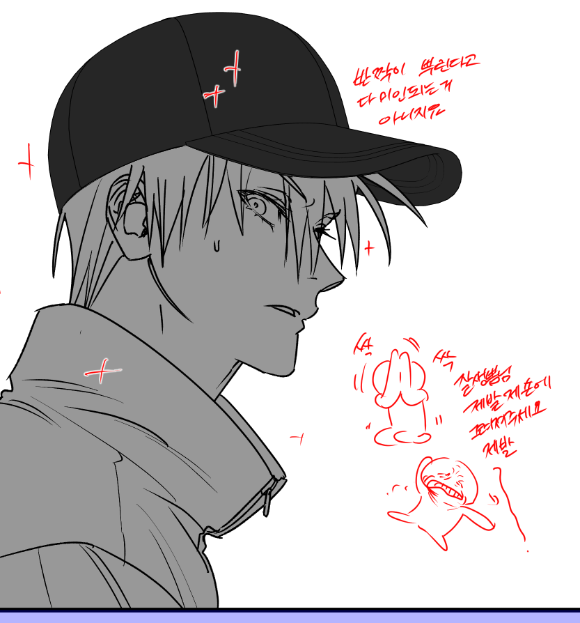 얼굴 그릴 땐 매 순간 사투임 ,,,,,,,,,,,