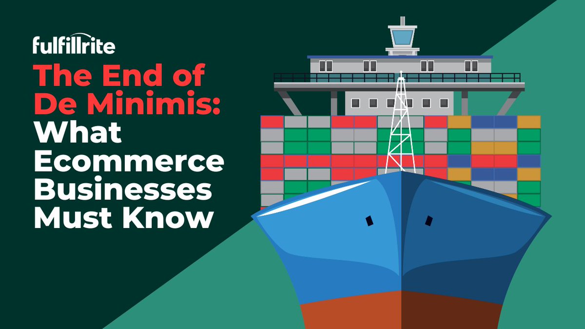 If you're like most business owners, you're probably wondering what on earth “de minimis” means and why everyone seems so worried about it.

Here's what you need to know.

fulfillrite.com/blog/the-end-o…