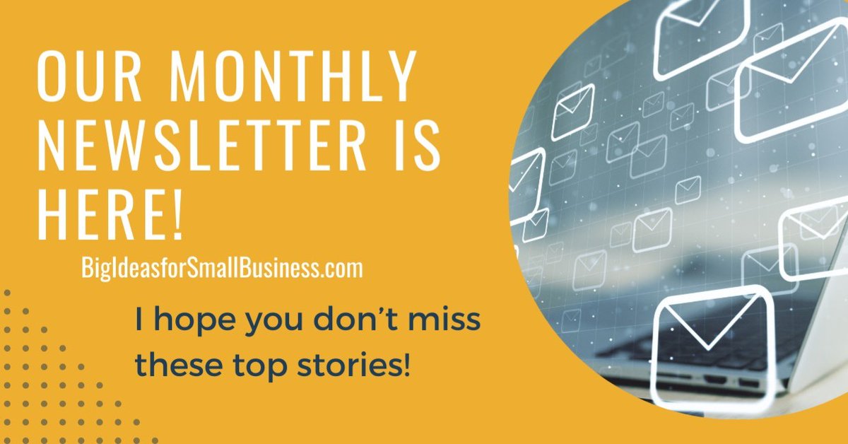 BigIdeas4SB's tweet image. I hope you didn&apos;t miss any of our top stories in this monthly roundup!  #smallbusiness #taxes #taxhelp #smallbusinesstips conta.cc/4n9A8jd