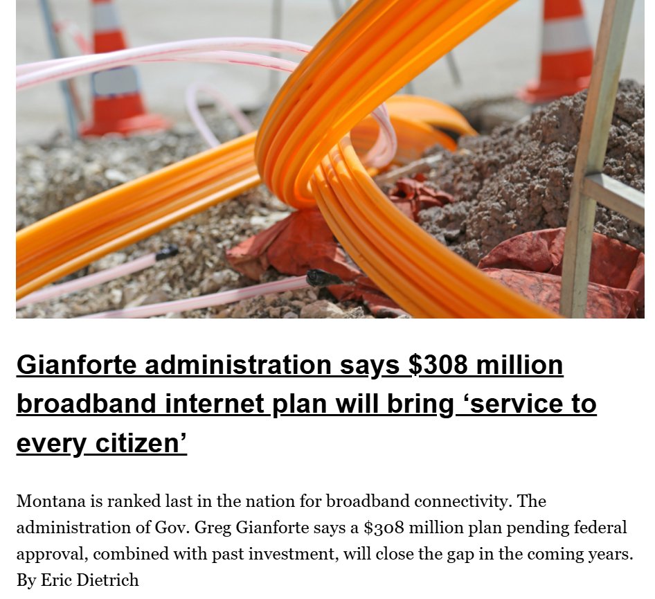 Thank-you, Joe Biden for the 2021 Infrastructure and Jobs Act that will be paying for Montana's broadband.