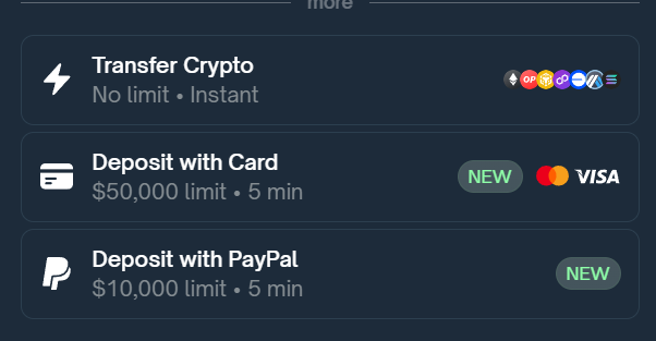 今天发现 Polymarket 已经支持PayPal入金了。

#Polymarket