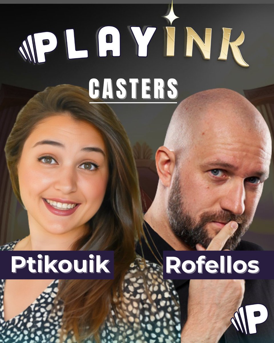 C'est officiel <a href="/Ptikouik/">Ptikouik</a>  et <a href="/OlivierRofellos/">Rofellos</a> commenteront, en stream, le tournoi Lorcana : PlayInk à Sevrier ! 🎙

(Avec, rappelons le, une qualification au championnat d'Europe à remporter !) 

Pour vous inscrire (il reste quelques places) : play-in.com/evenement/1129…

📅 27 &amp; 28