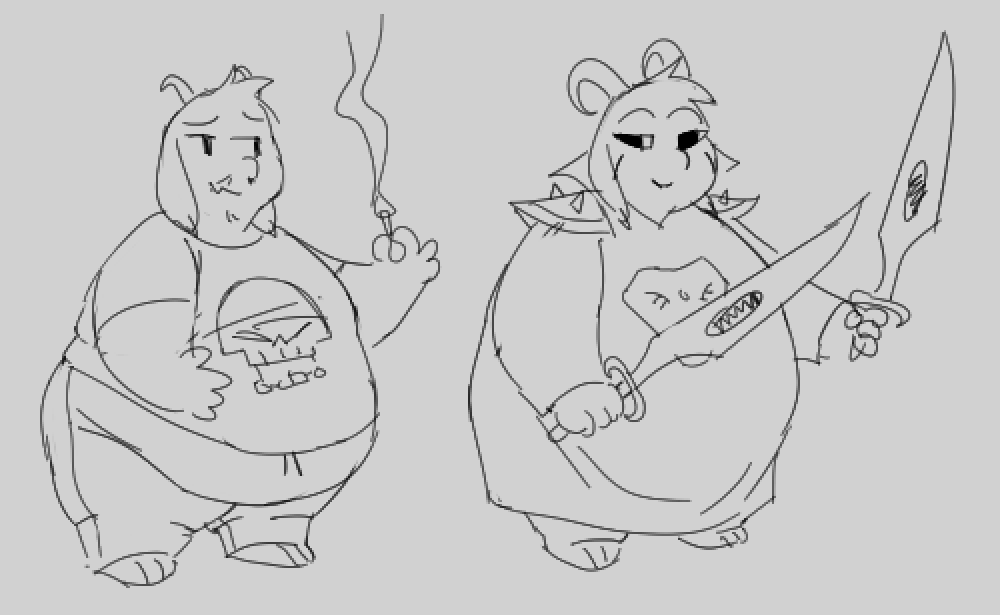 keno9988's tweet photo. college asriel, light and dark world versions https://t.co/G3B8xsTZbx
