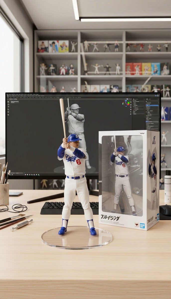 野球選手をAIフィギュア化してみた⚾ ⚾ 由伸が一番カッコイイ！ #高橋