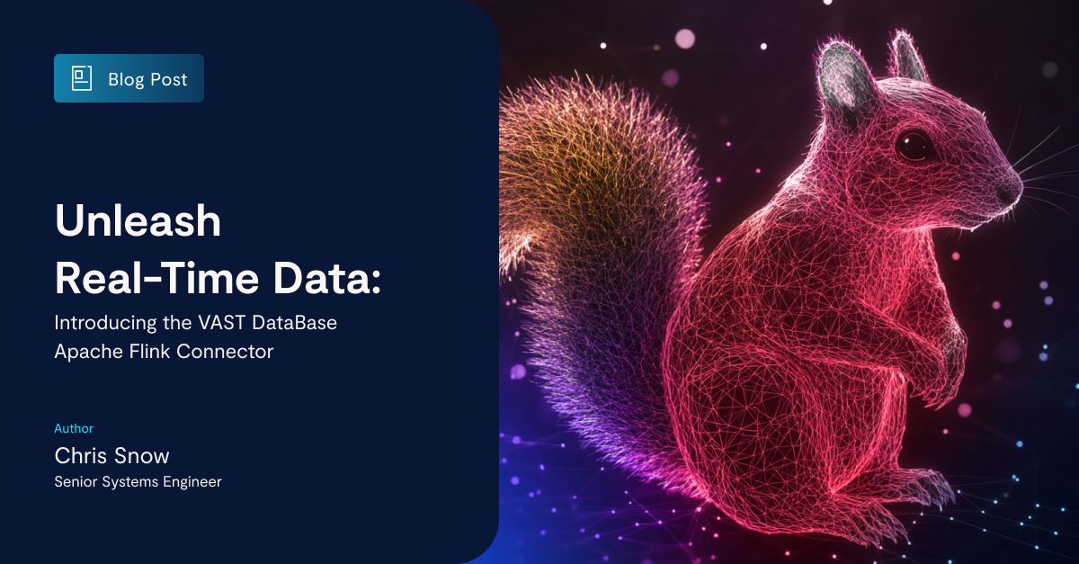 VAST_Data's tweet image. Stream processing pipelines are no longer held back by storage bottlenecks and a &apos;small file problem&apos; with the VAST DataBase Apache Flink Connector. It delivers direct, high-throughput access to data, accelerating the performance of your entire Flink architecture. VAST DataBase&apos;s…