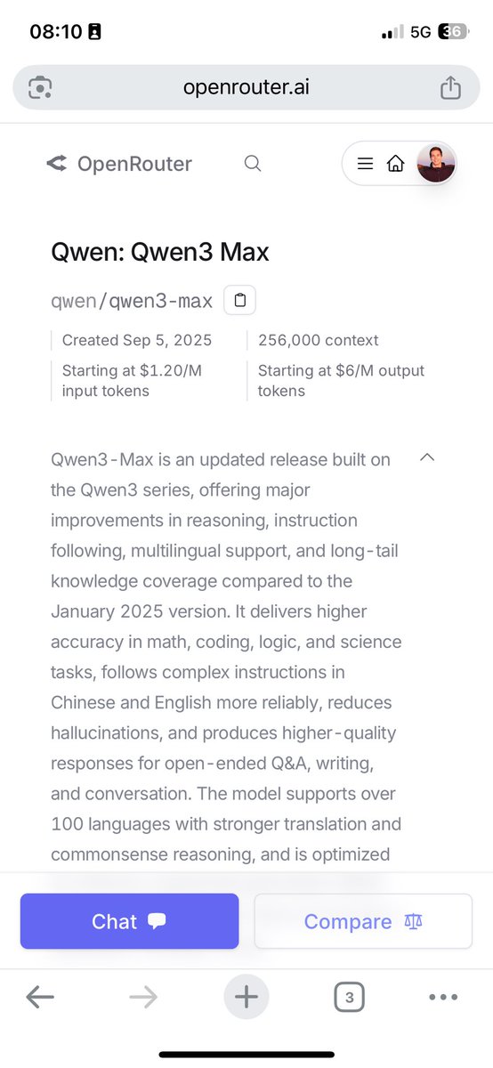 CarsonOlafson's tweet image. BREAKING: QWEN 3 MAX SPOTTED ON OPENROUTER