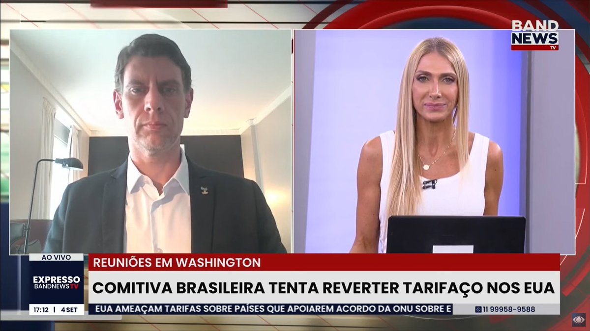 Comitiva brasileira tenta reverter tarifaço nos EUA
— Cecafé defendeu interesses da cafeicultura em audiência pública de investigação da Seção 301, do USTR. Diretor da entidade, Marcos Matos falou a respeito à BandNews TV. Confira: youtube.com/watch?v=oJ8nb0….