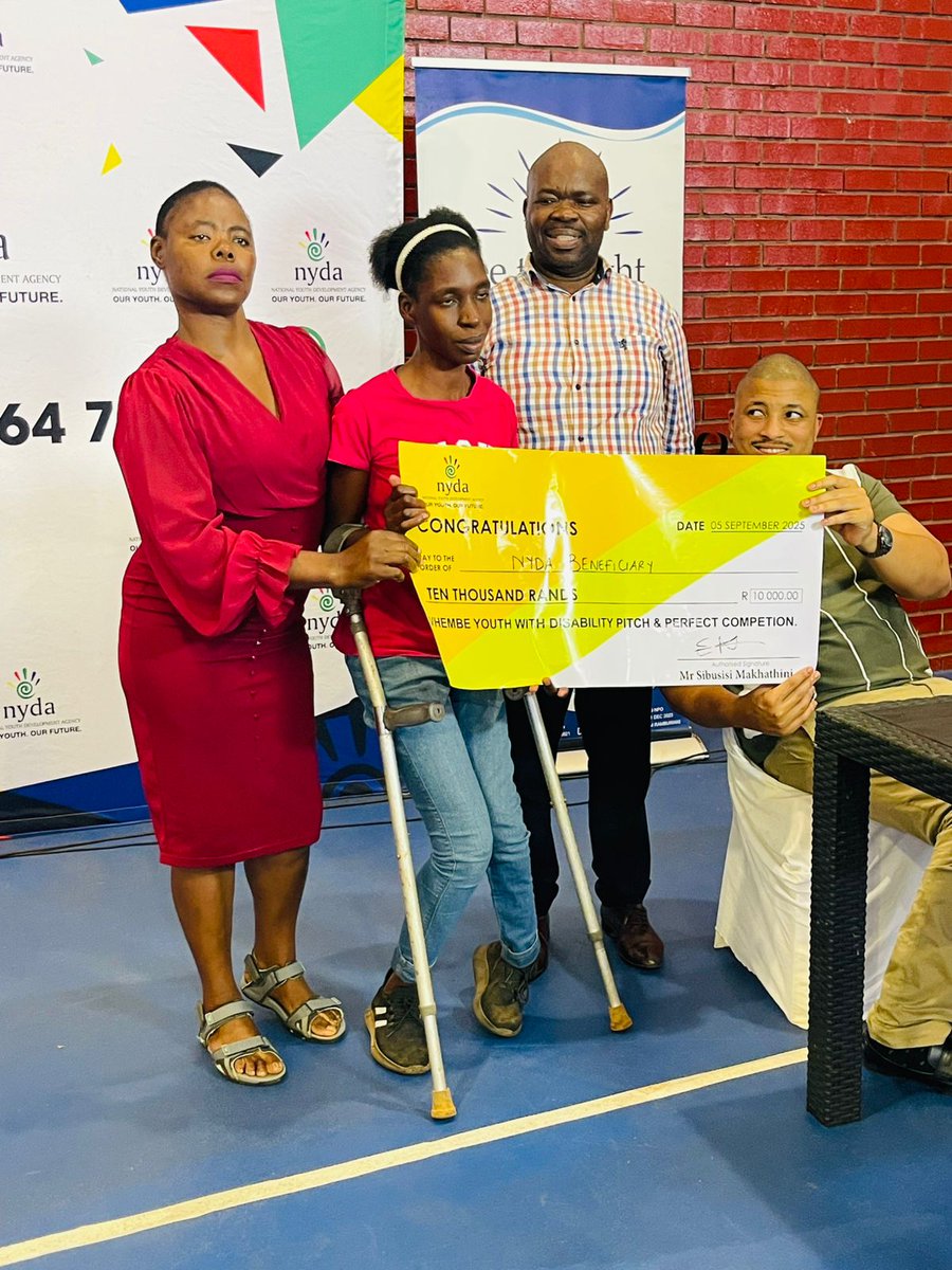 NYDARSA's tweet photo. The Youth with Disability Pitch & Perfect Empowerment Competition highlights the power of inclusion and proves that every young person has the potential to succeed and inspire change.
Congratulations to all the winners!
#NYDA #DisabilityInclusiveSA #Vhembe #YouthInBusiness #InclusiveEconomy #SouthAfrica #Limpopo #FridayFeeling