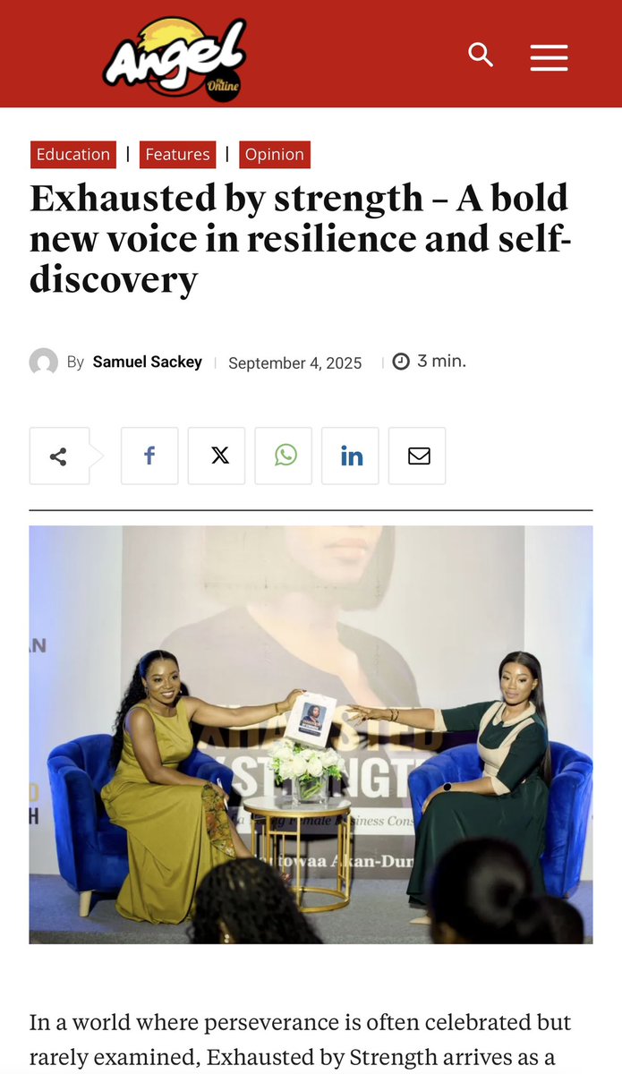 We are in the news… #ExhaustedByStrength