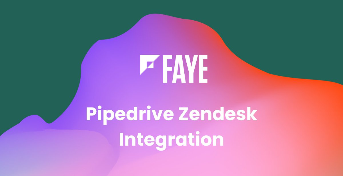 faye_digital's tweet image. Today’s the day!

Faye’s new @pipedrive + @Zendesk integration launches →
• Automatic sync
• 360° customer view
•  Faster workflows

Learn more here: hubs.la/Q03H4rzk0

#Faye #Zendesk #Pipedrive #CustomerSuccess