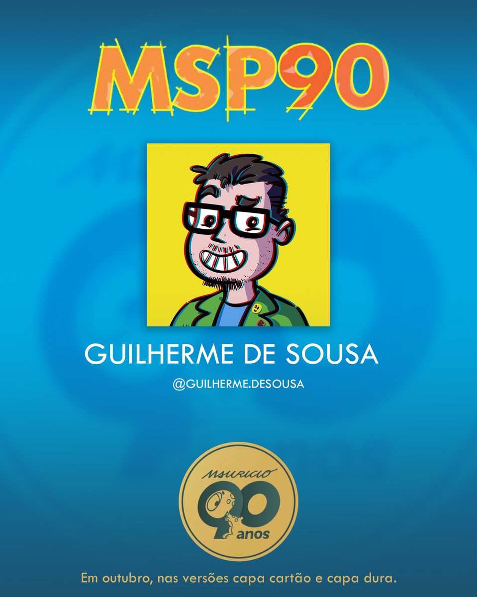 A maior homenagem já realizada a um quadrinista brasileiro — com NOVENTA autores e autoras de todo o país — está chegando! O MSP 90 é uma emocionante homenagem a Mauricio de Sousa e finalmente posso revelar que fui um dos autores convidados desta edição histórica. Em outubro!