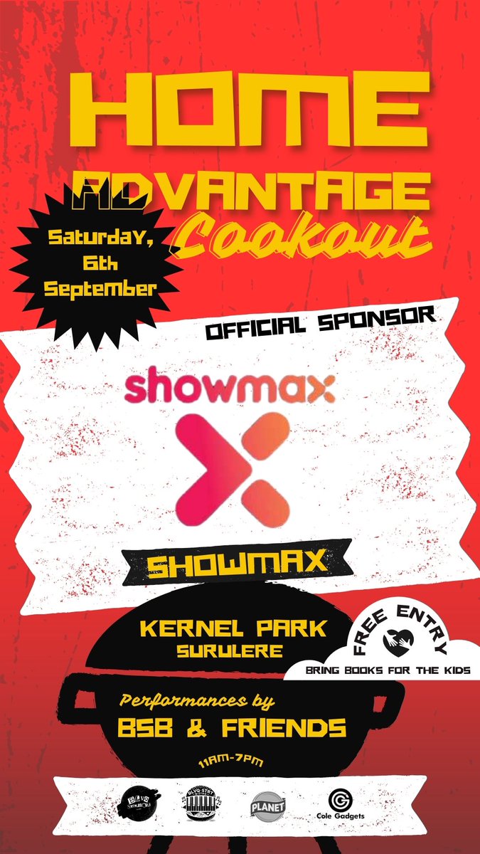 blvqstrtboiz's tweet photo. 4 Pics, One Word - Gratitude 🙏🏽 

Big Shoutout to our sponsors for bringing the Vibe to The Home Advantage Cookout. 🍔🎵🔥 #HomeAdvantageCookout
 
(Don’t Forget to bring a Book 📕)

📍 Kernel Park, Bode thomas. Surulere
📅 Saturday, 06 September 
🕚 11 AM https://t.co/55VnYSrfkN