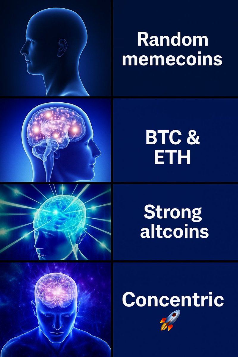 Crvpto_Insider's tweet image. Random memecoins 🎲
BTC &amp;amp; ETH 💰
Strong altcoins 💎
$Concentric 🚀🧠
The evolution of trading. #Concentric #Crypto