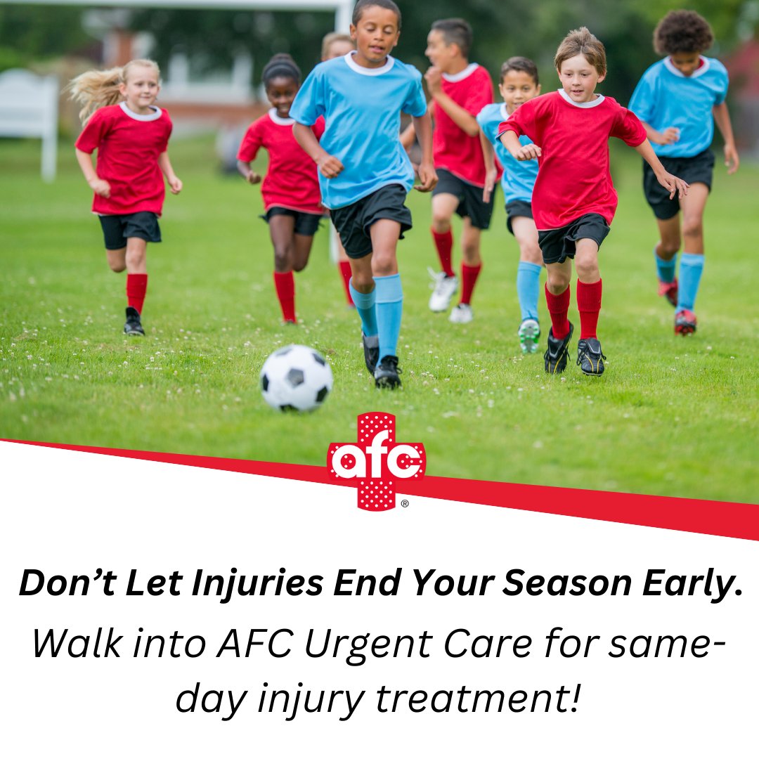Sports injury? Get rapid injury care by walking into AFC Urgent Care!