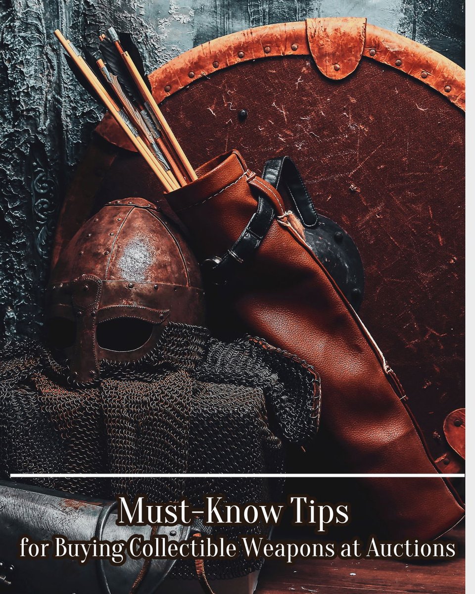 999Precious_w's tweet image. Buying collectible weapons at auction? 
Do your research, inspect closely, set a budget, learn the rules, and get expert advice.
Patience = power. Bid smart, collect smarter! 
#WeaponCollectors #AuctionTips