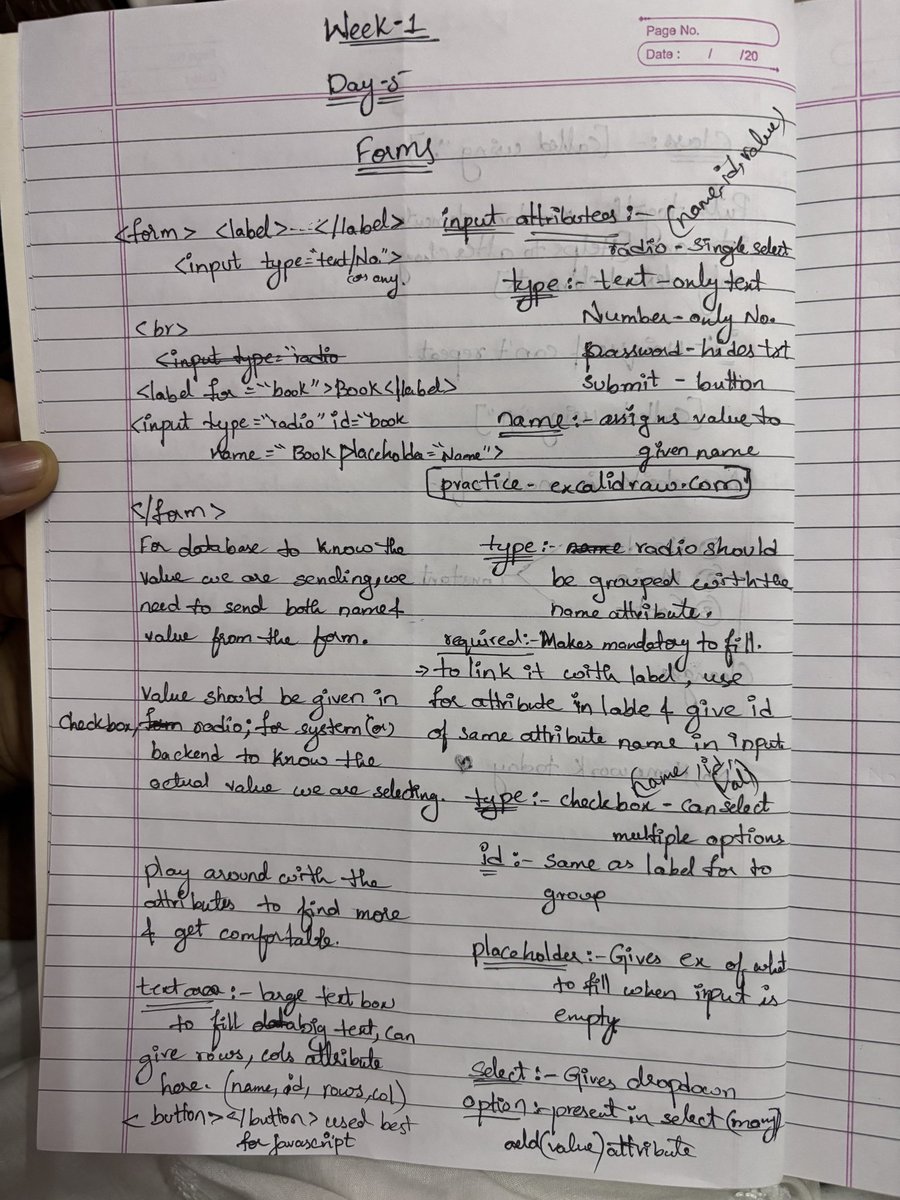 ulhuqabrar_'s tweet photo. #Day5 of #Defence
Topics Covered today:
✅Form Making
✍️Differeng Attributes Used In Making Forms
@rohit_negi9 Bhaiyya dropping bangers 🔥
Happy Teachers Day Bhaiyya.
Homework 👇
https://t.co/Lk9QWEjObe
#HTML #merndeveloper #mernstack #form https://t.co/6kfvU4CdPy