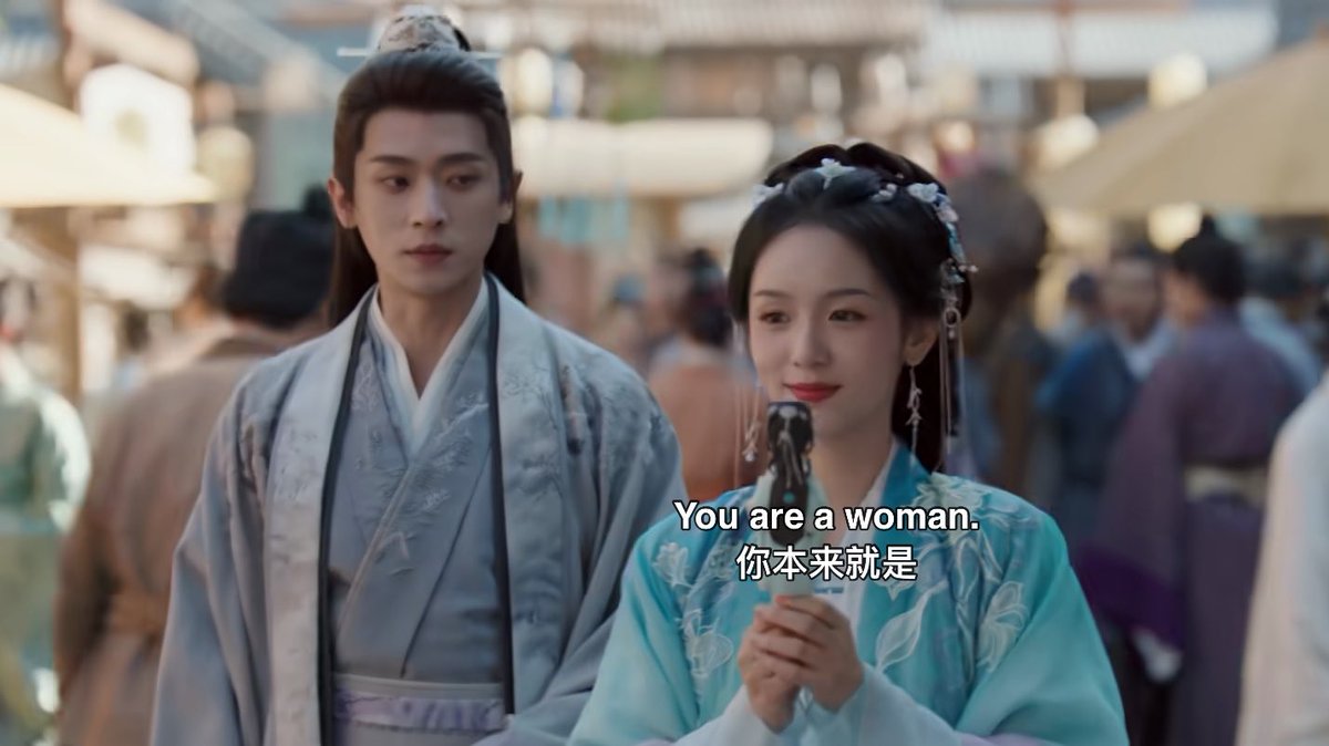 xiaojueheyan's tweet image. 𝙔𝙤𝙪 𝙖𝙧𝙚 𝙖 𝙬𝙤𝙢𝙖𝙣.

I love it when Xiao Jue tells He Yan that she is a woman — not to belittle her but to remind her.

Sometimes, in her pursuit of what she wants, He Yan tends to forget that she is, in fact, a woman and it does not make her any less of a general.

You…