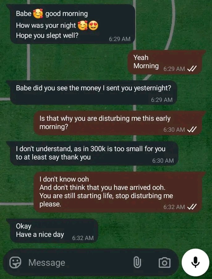 This is how buying love looks like 😒