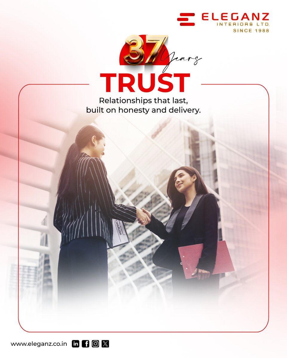 EleganzLtd's tweet image. 37 years. One legacy of trust, excellence &amp;amp; teamwork - shaping spaces and building the future, together.

#37YearsStrong #DesignExcellence #TeamworkDriven #BuildingTheFuture