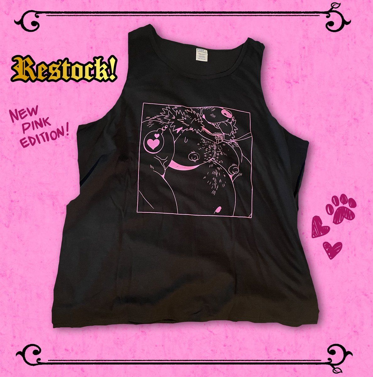 It's late summer, and the heat only
makes dog boys more sniffable...😈🐶🌸

The "GOOD BOY" tank top has been restocked! Sizes S-4XL .
🐶: <a href="/Kon_Shearo/">Kon Shearo</a> 

hollowpup.myshopify.com