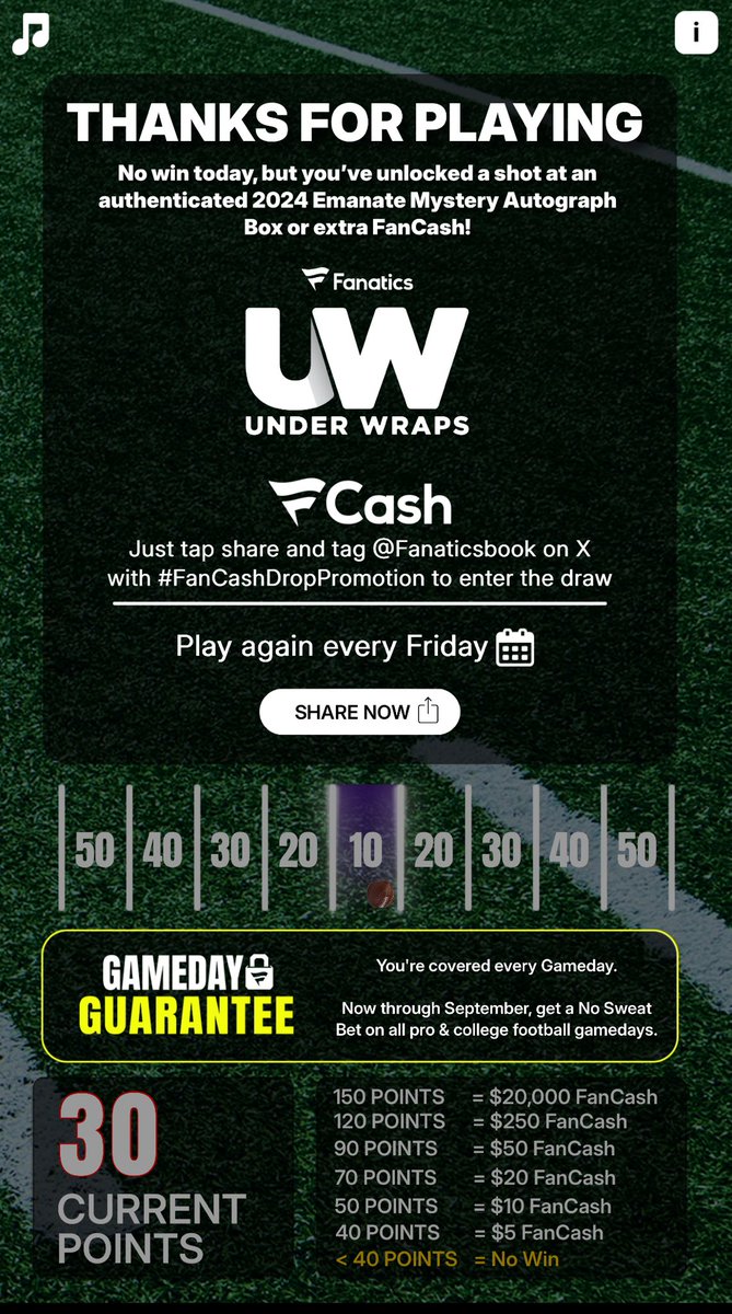 bymorris's tweet photo. Play the #FanCashDropPromotion today

⁦@Fanatics⁩book  https://t.co/GXYkO2eS65 https://t.co/5AlkOYSS67