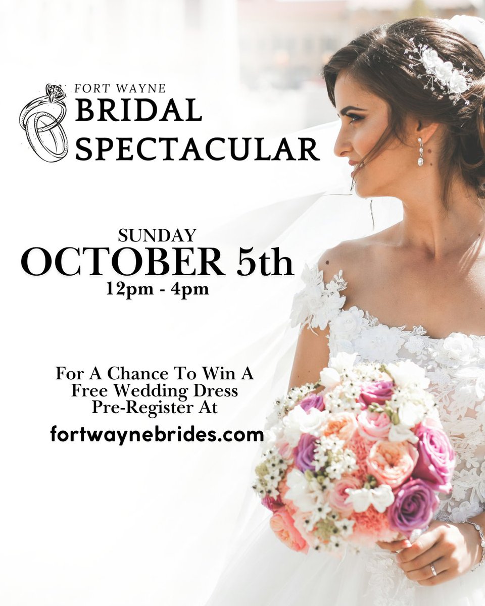 You said YES! 💍 What's next?!

Fort Wayne's Bridal Spectacular visits <a href="/acwmc/">@acwmc</a> on Sunday, October 5! Meet the best vendors, find inspiration, and check off your wedding to-do list all in one afternoon.

Pre-Register 🔗 FortWayneBrides.com