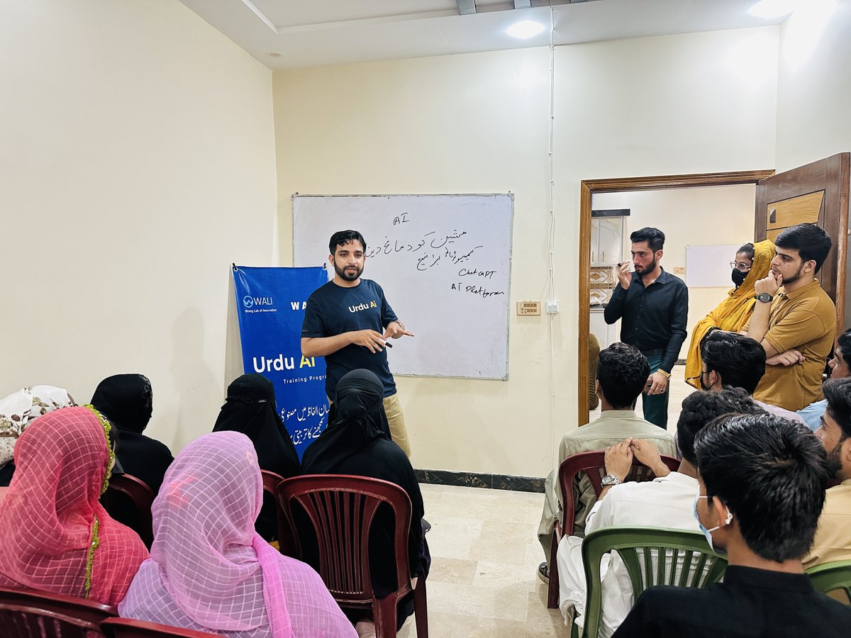 QRoonjha's tweet photo. AI is rapidly transforming the way we live and work. At @wangorg  , through our @urduaiorg  Ai initiative, we’ve been super busy over the past few months — creating easy-to-understand Urdu guides, tutorials, and regular updates through our digital platforms.

With a combined follower base of over 800,000 and a monthly reach of 35–45 million across Urdu-speaking communities, we are driving widespread awareness and access to AI knowledge in local languages.

But one of the most powerful aspects of this initiative is our in-person Urdu AI workshops, taking place directly within underserved communities. Facilitated by our trained educators, these sessions are reaching thousands through hands-on, practical learning.

AI is evolving fast — and we believe no one should be left behind.

This programme is part of the AI Opportunity Fund: Asia-Pacific, in collaboration with @avpn_asia  and supported by https://t.co/l2aTYJgtgm and the @ADB_HQ 

#aiopportunityfund #UrduAI #DigitalInclusion #AIforEveryone