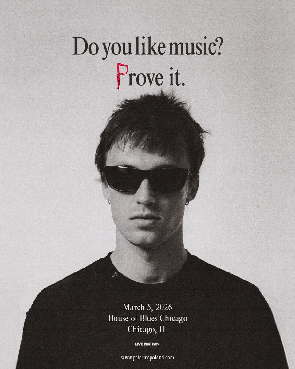 Do you like music?
Prove it.

<a href="/petermcpoland/">Peter</a> hits House of Blues on March 5, 2026 and he's bringing all the feels.

Tickets on sale NOW! 🎟️ livemu.sc/41GM2Jb
