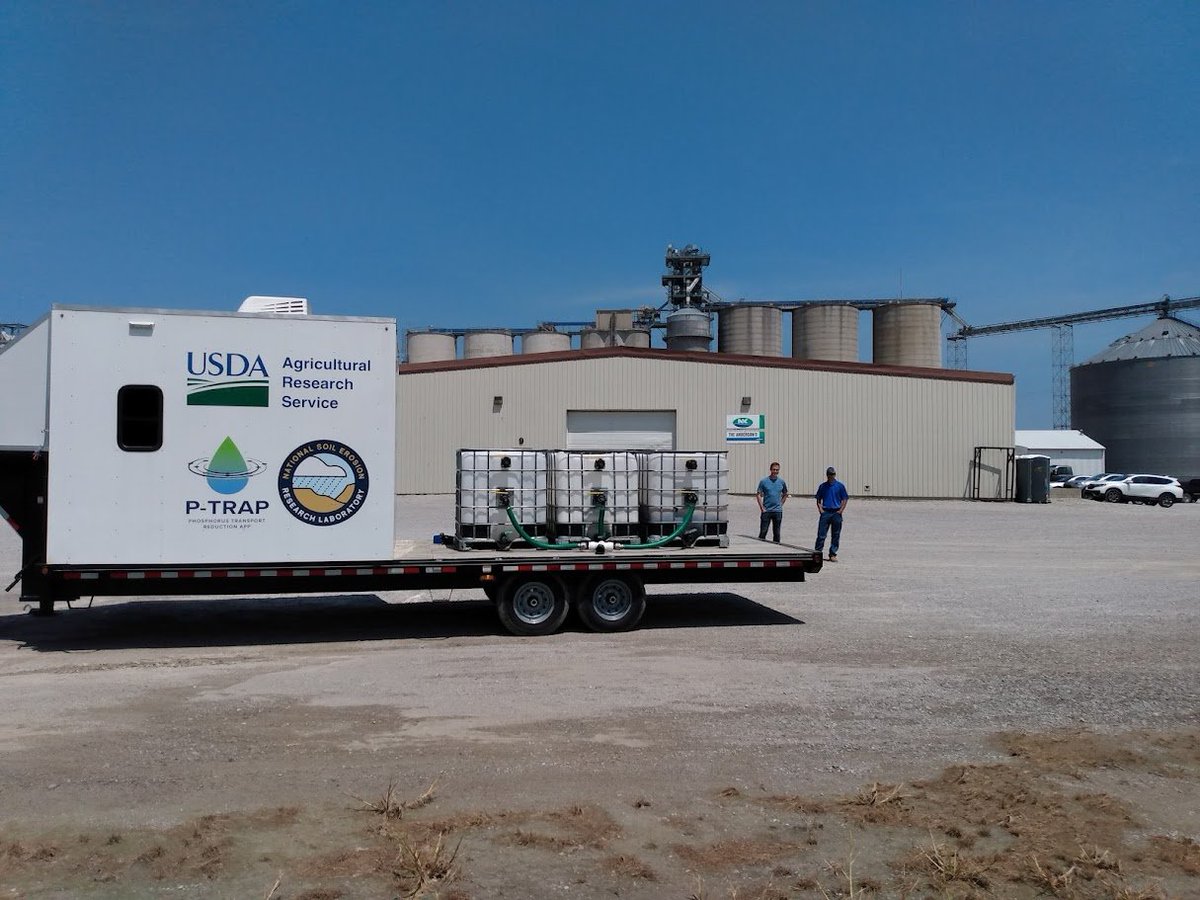 Showing the P-Trap demonstration #phosphorus removal structure at Dekalb county field day, hosted by The Andersons.  Austin White with ARS and Ben Wicker of the IN Ag Nutrient Alliance.  I should of got a pic with the audience...