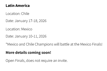 Why Bandai cannot just give 2 sports for LATAM?
So many good players in our region, we deserve more representation. 
We are also the only region that allow players from everywhere else. 

<a href="/ONEPIECE_tcg_EN/">Official One Piece Card Game English Version</a>